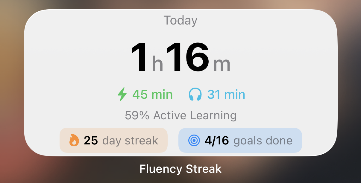 Widget on home screen